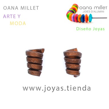 Pendientes Espiral Marrones