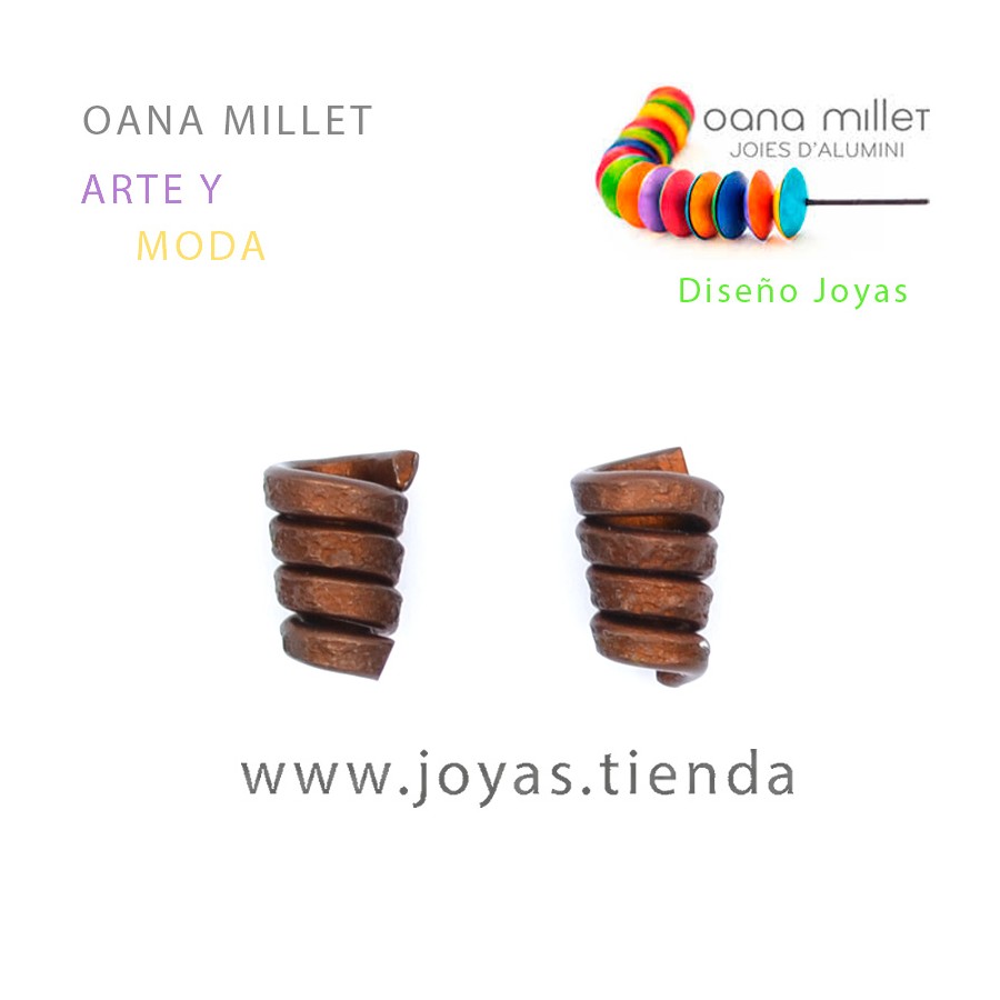 Pendientes Espiral Marrones