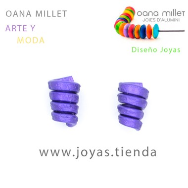 Pendientes Espiral Morados