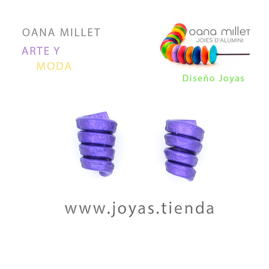 Pendientes Espiral Morados