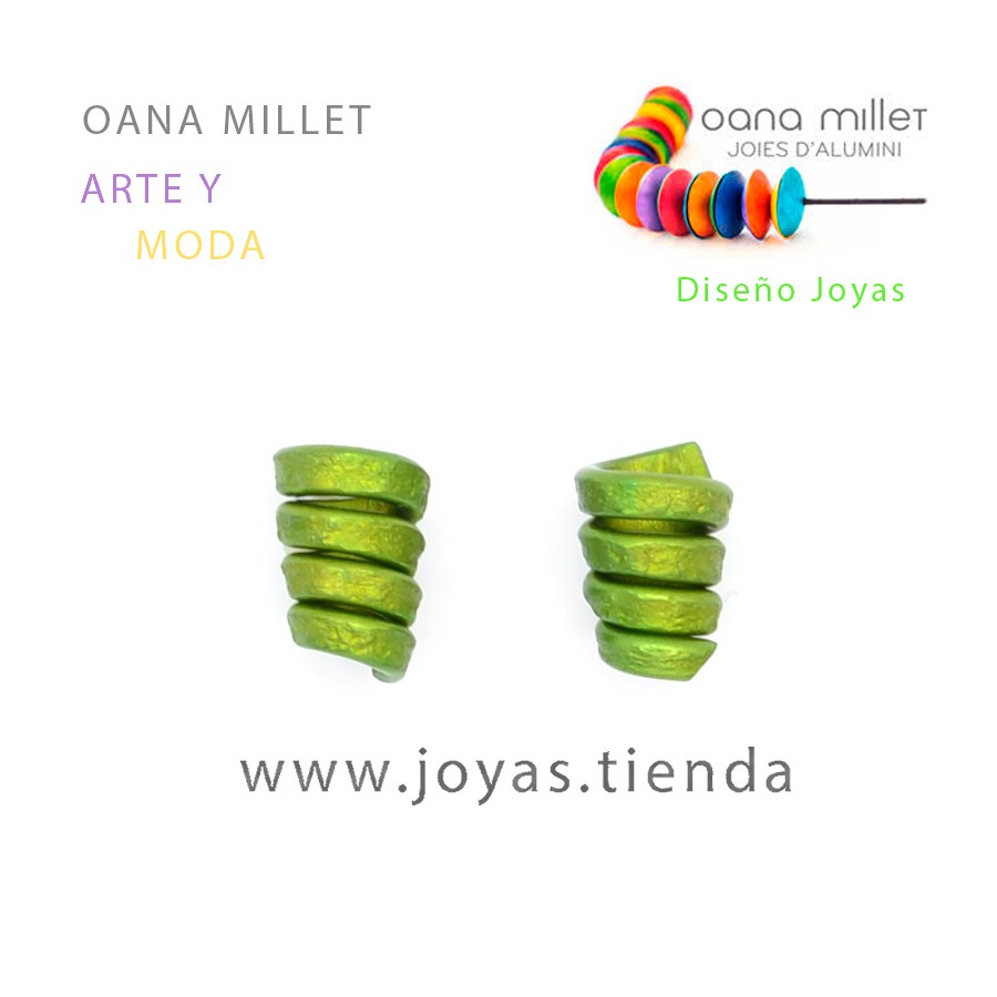 Pendientes Espiral Verdes