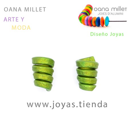 Pendientes Espiral Verdes