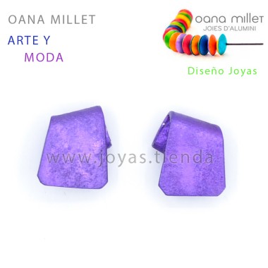 Pendientes Lazo Morados