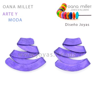 Pendientes Ziza Morados