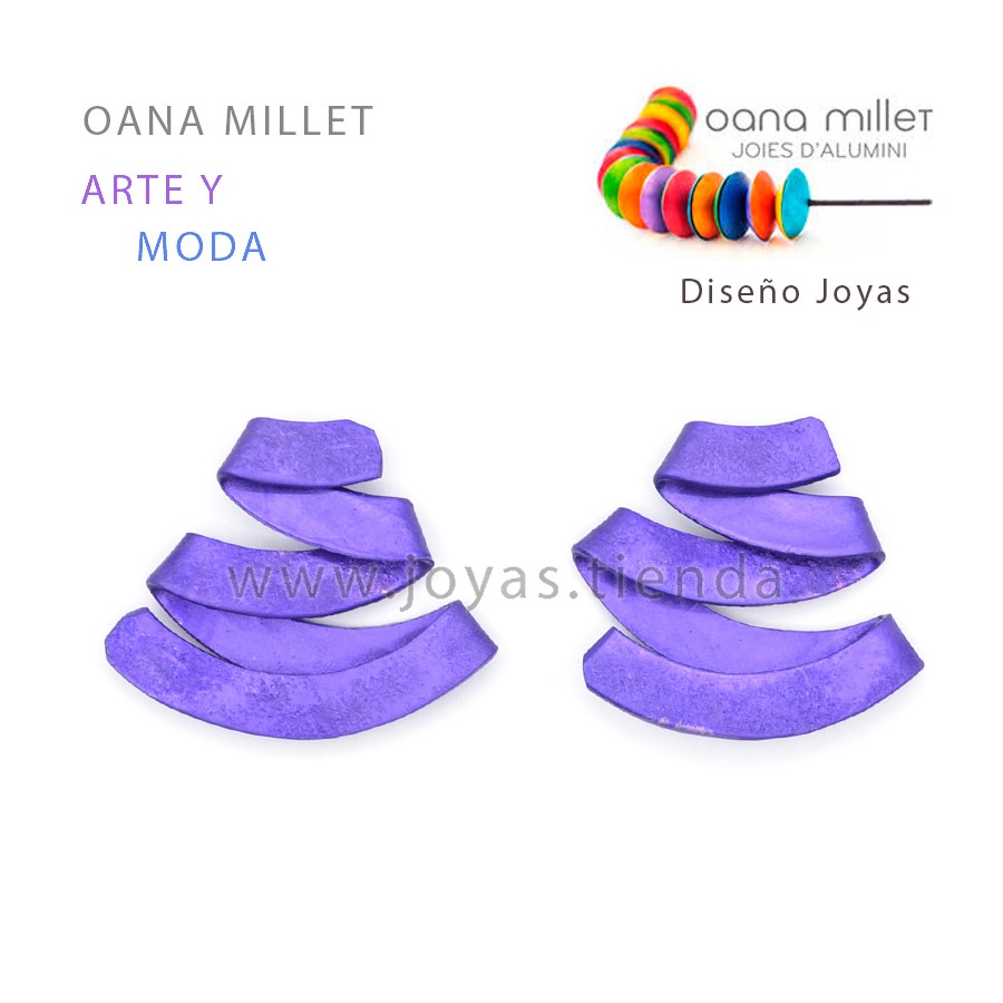 Pendientes Ziza Morados