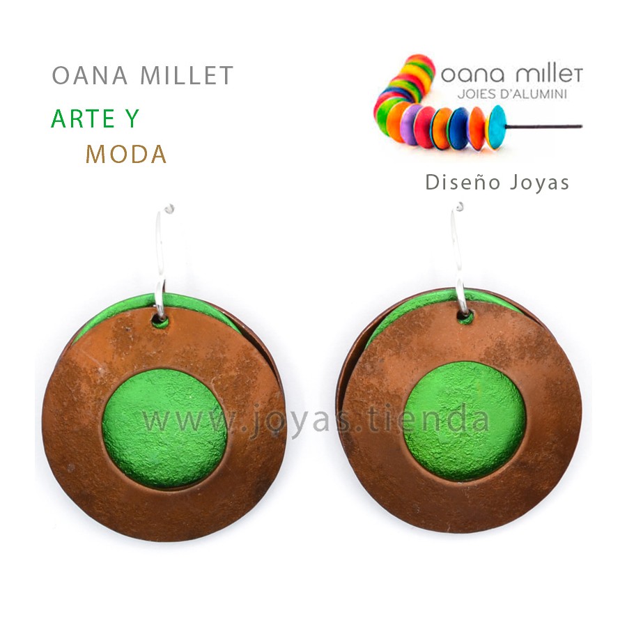 Pendientes Eterno Marrón y Verde