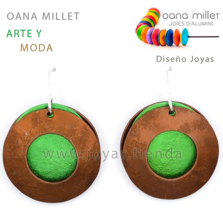 Pendientes Eterno Marrón y Verde