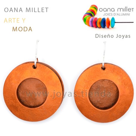 Pendientes Eterno Naranja Marrón