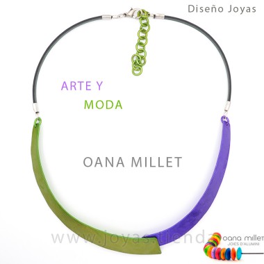 Collar Fortuna Verde y Morado