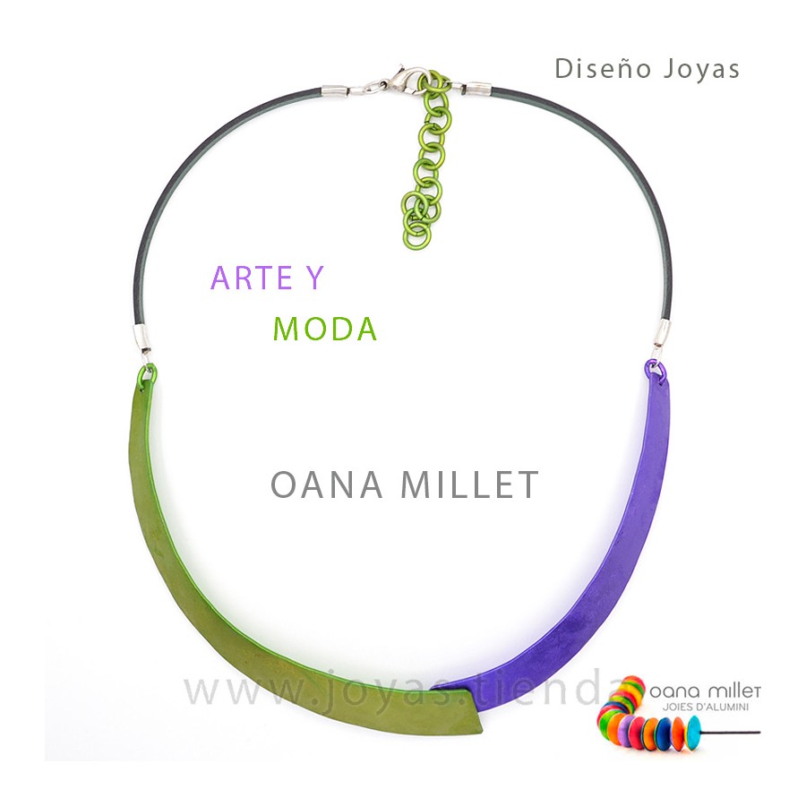 Collar Fortuna Verde y Morado