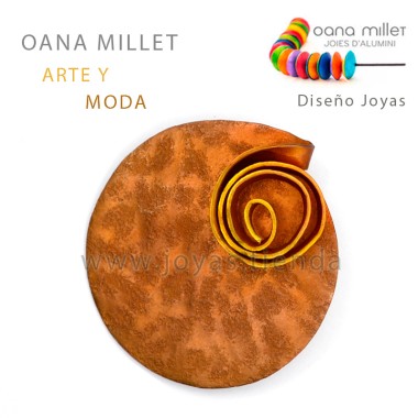 Broche Infinito Marrón Dorado