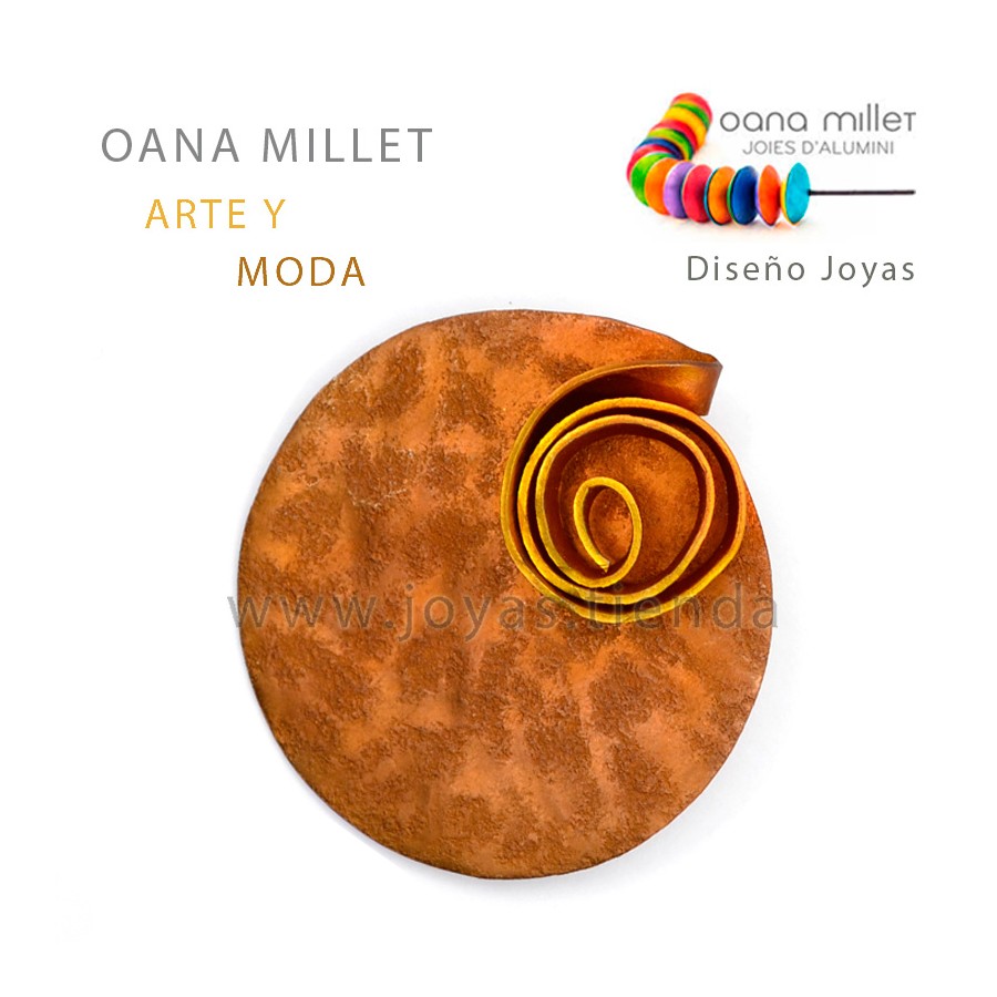 Broche Infinito Marrón Dorado