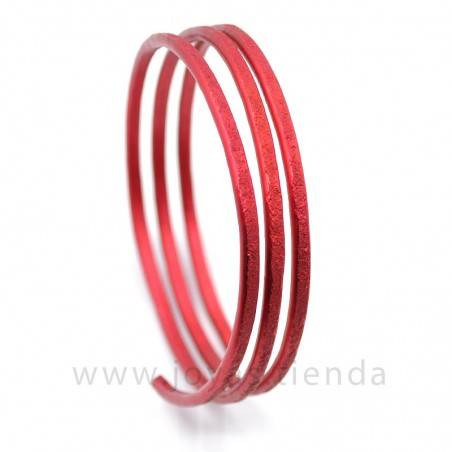 Pulsera en espiral roja