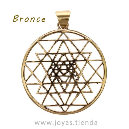 Colgante de Bronce Sri Yantra