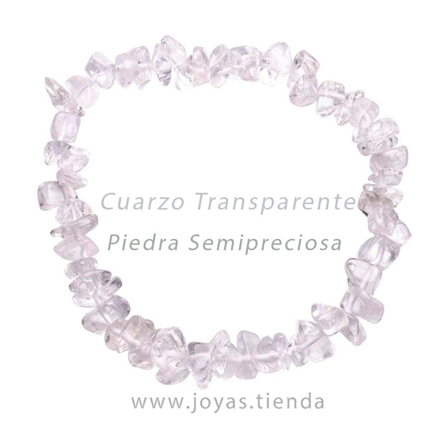 Pulsera Chip de Cuarzo Transparente letras