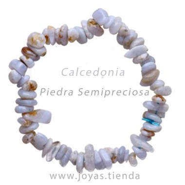 Pulsera Chip de Calcedonia Azul frontal