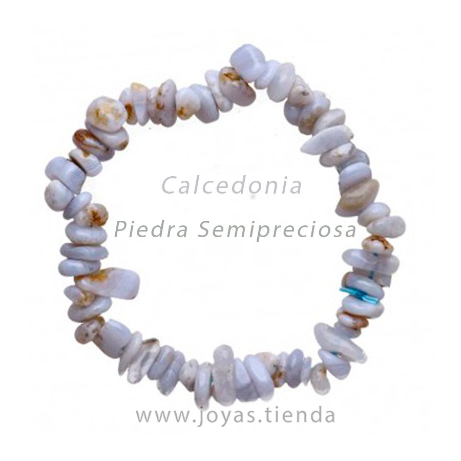Pulsera Chip de Calcedonia Azul frontal
