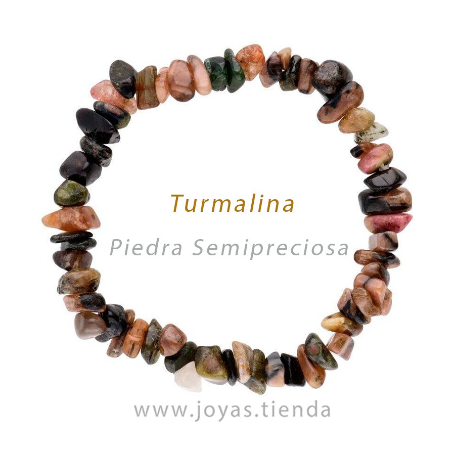 Pulsera Chip de Turmalina Bicolor frontal