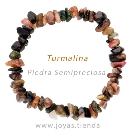 Pulsera Chip de Turmalina Bicolor