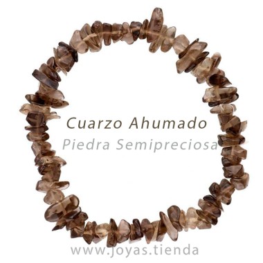 Pulsera Chip de Cuarzo Ahumado frontal