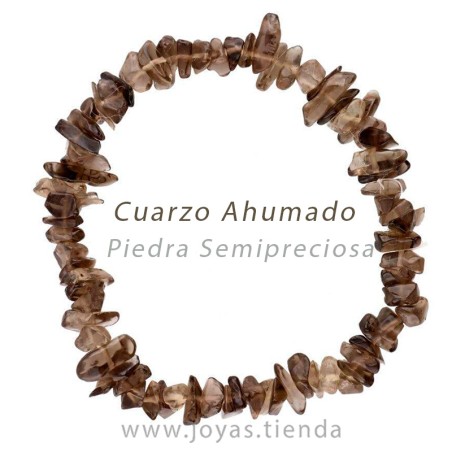 Pulsera Chip de Cuarzo Ahumado