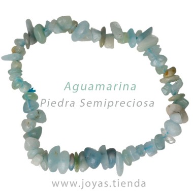 Pulsera Chip de Aguamarina frontal