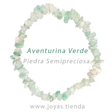 Pulsera Chip de Aventurina Verde frontal