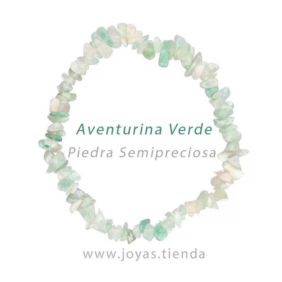 Pulsera Chip de Aventurina Verde frontal