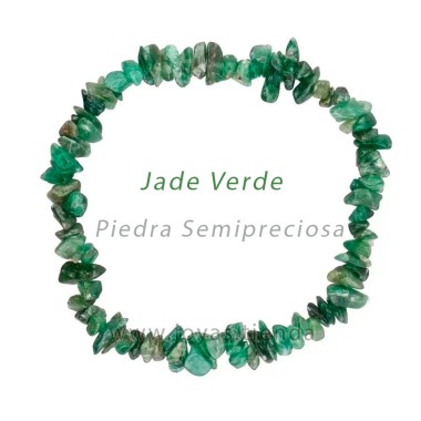 Pulsera Chip de Jade Verde frontal