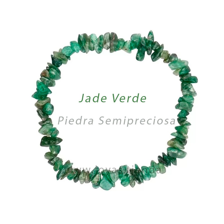 Pulsera Chip de Jade Verde frontal