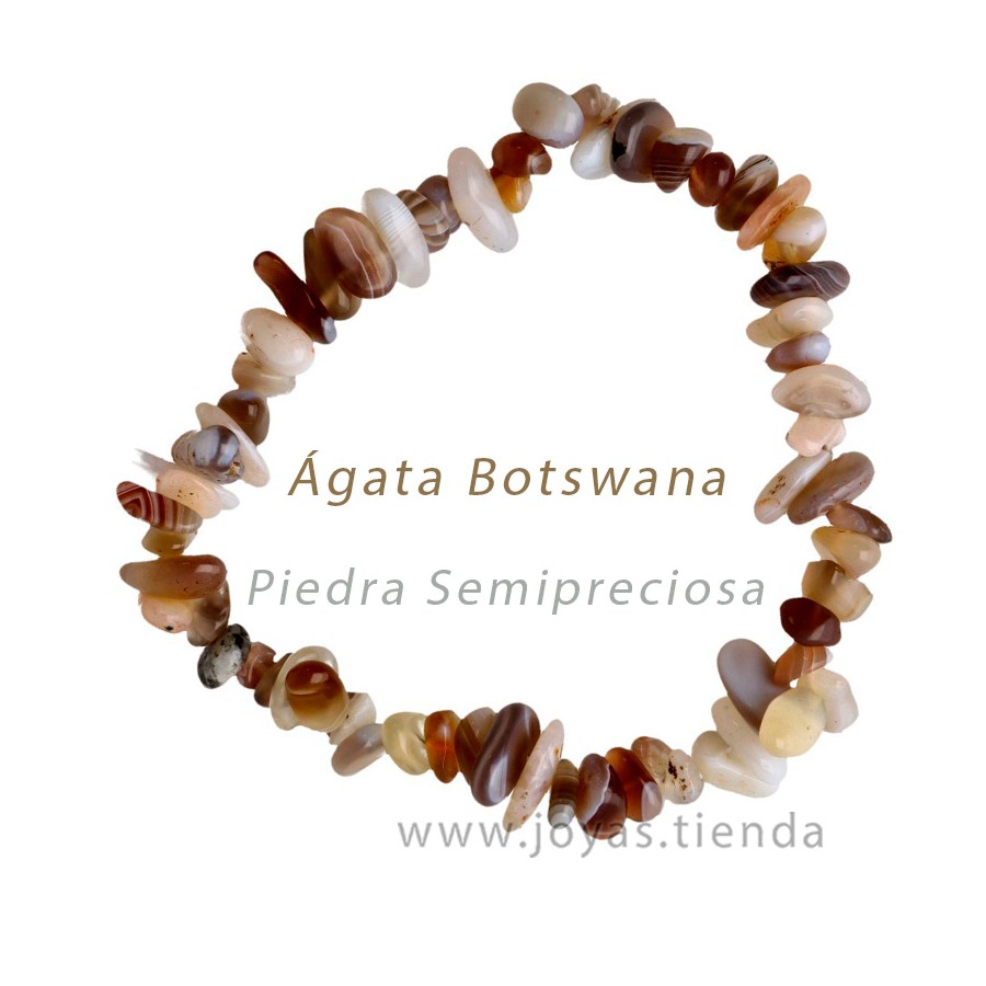 Pulsera Chip de Ágata Botswana frontal