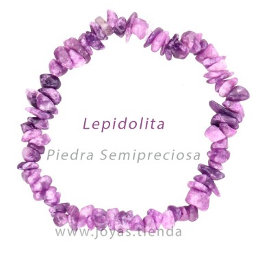 Pulsera Chip de Lepidolita frontal