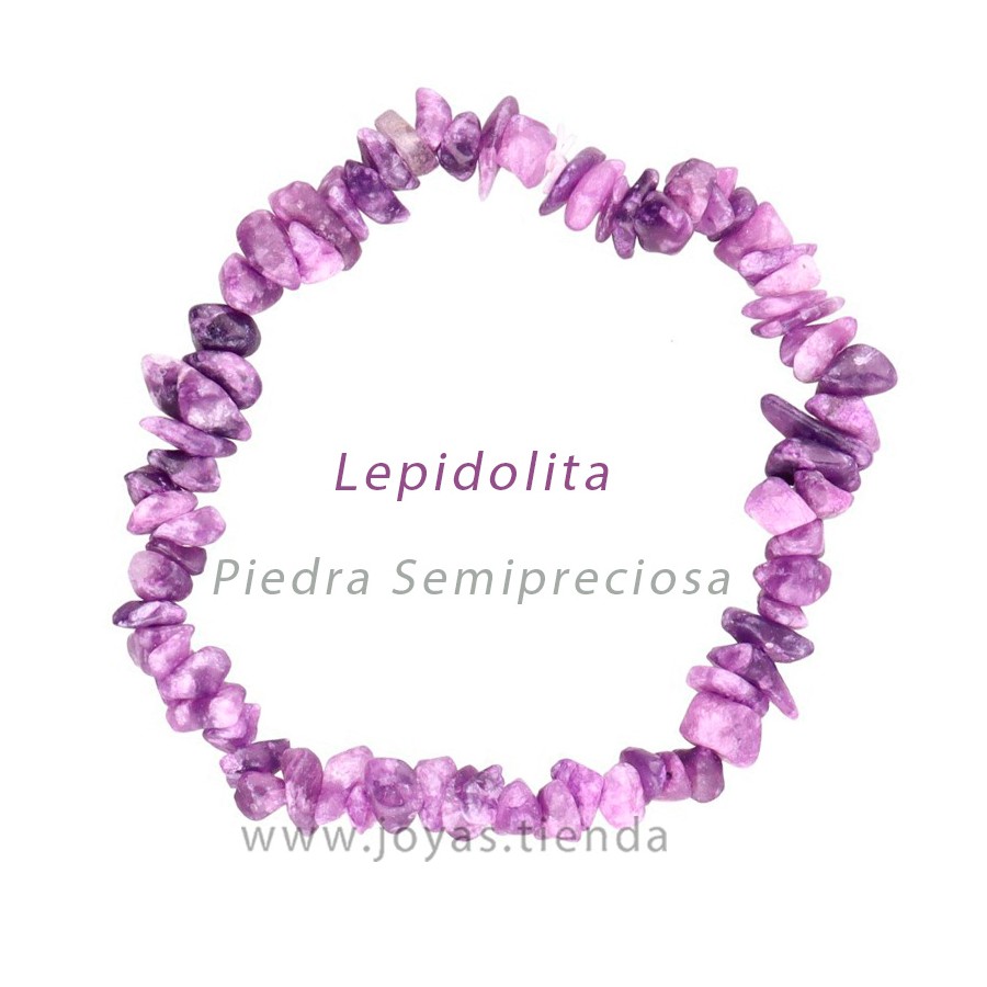Pulsera Chip de Lepidolita frontal