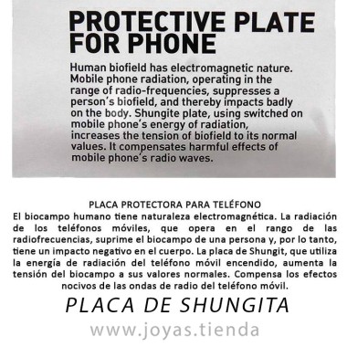 Placa Circular Adhesiva de Shungit explicacion