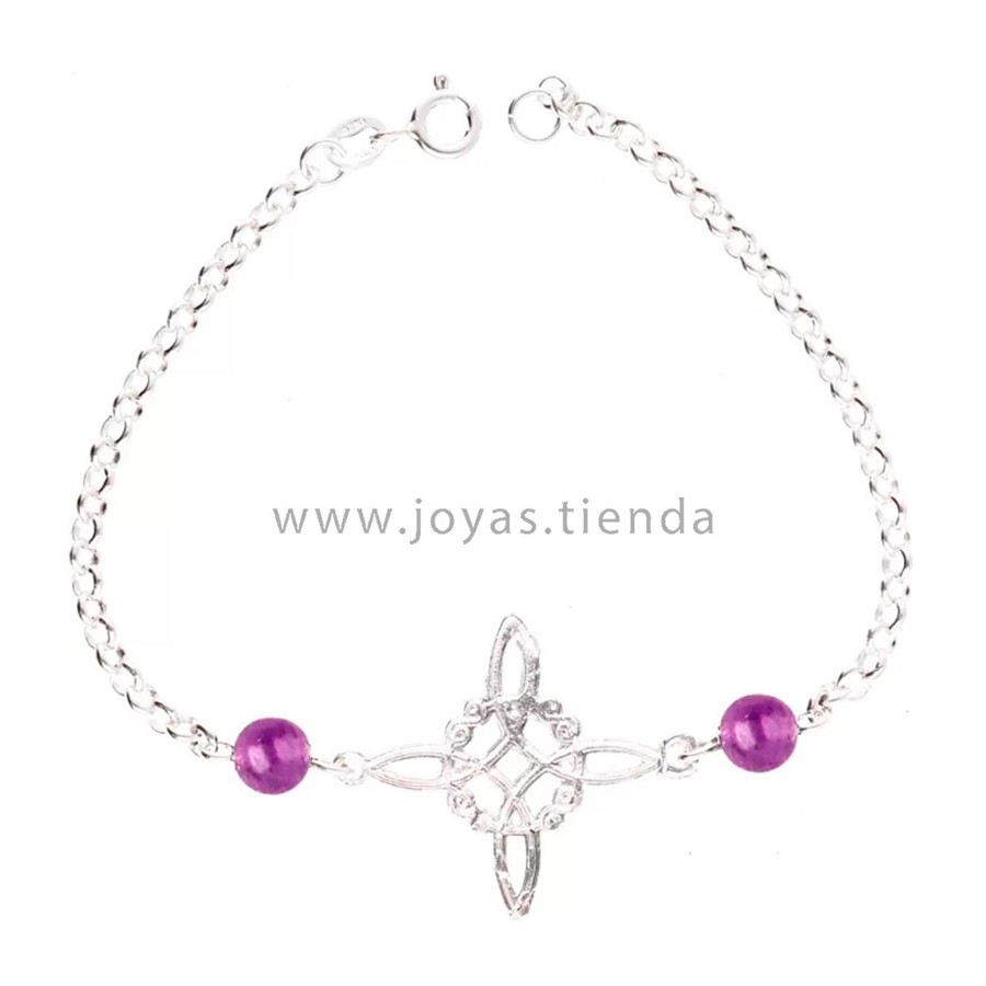 Pulsera Nudo de Bruja con Amatista