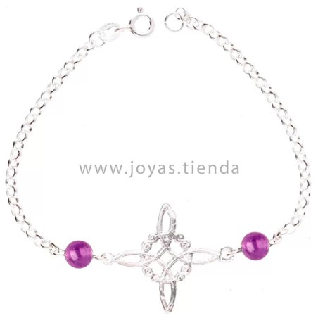 Pulsera Nudo de Bruja con Amatista