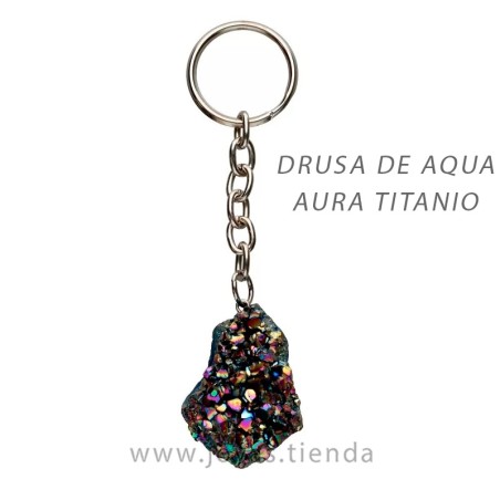 Llavero de Drusa de Aqua Aura Titanio