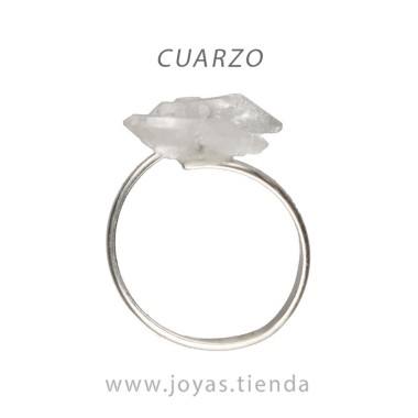Anillo de Plata con Cuarzo en Bruto