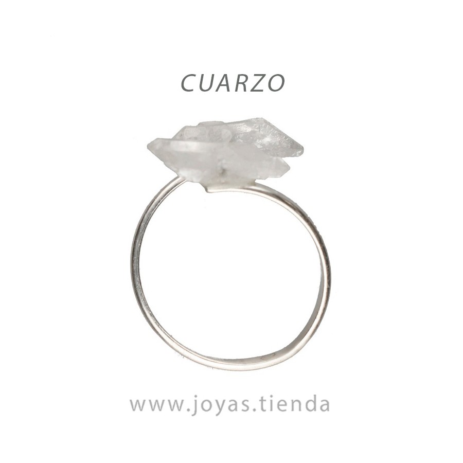 Anillo de Plata con Cuarzo en Bruto