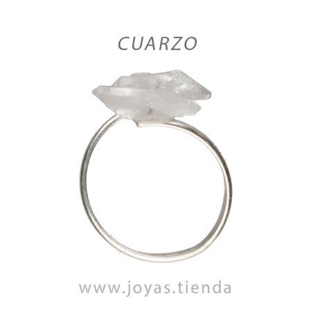 Anillo de Plata con Cuarzo en Bruto