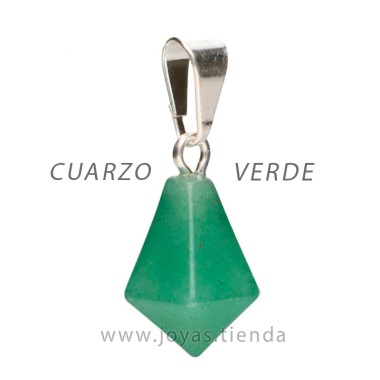 Colgante de Cuarzo Verde Pentagonal
