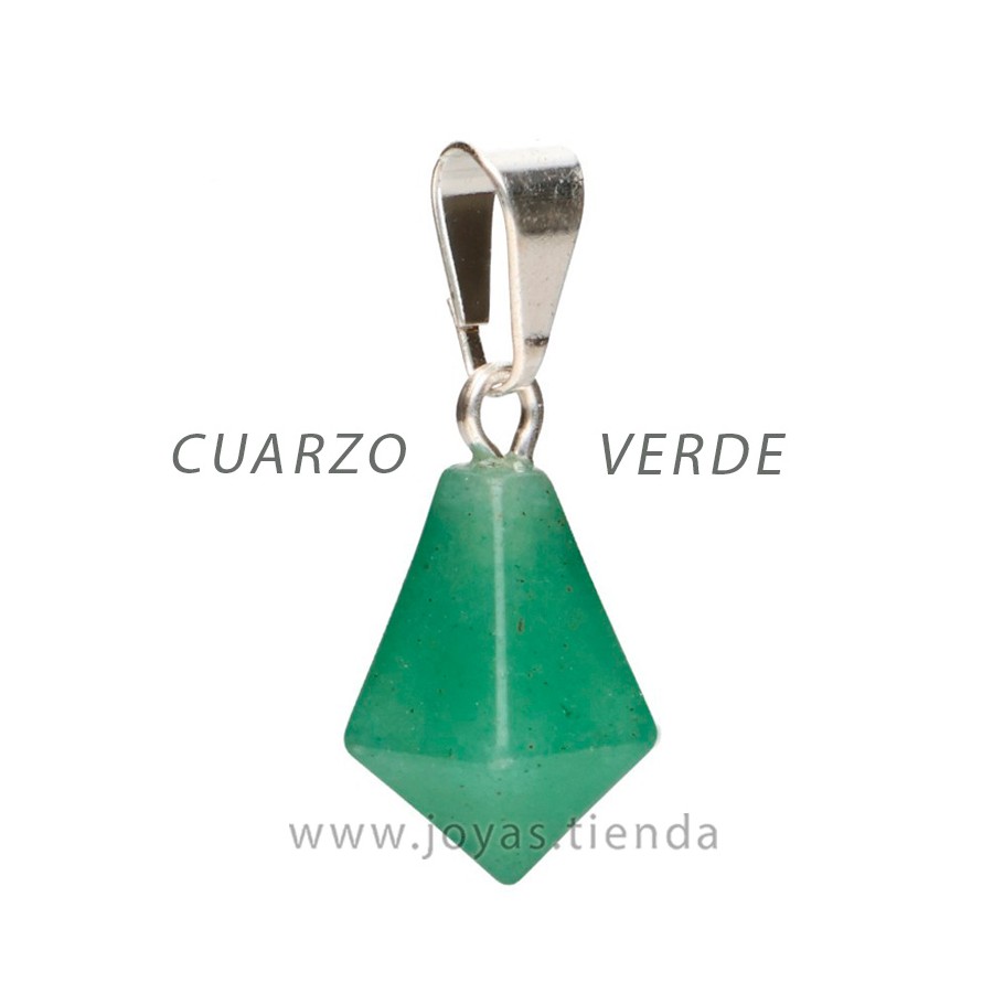 Colgante de Cuarzo Verde Pentagonal