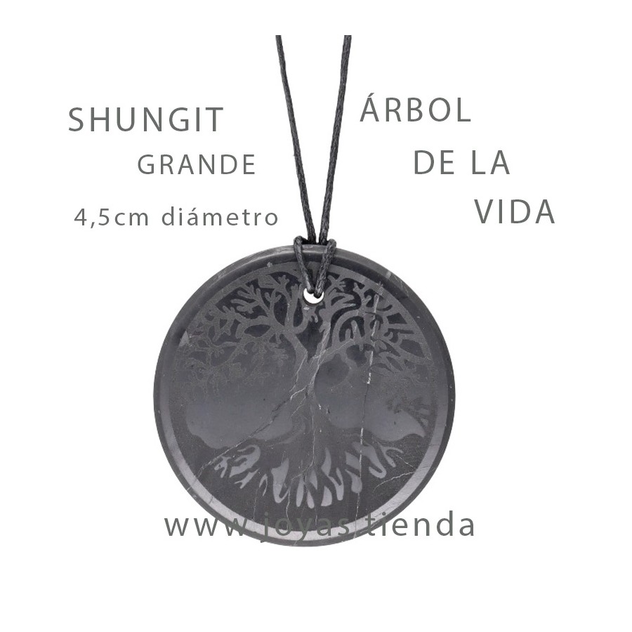 Colgante Shungit Árbol de la Vida Grande