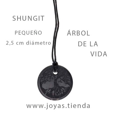Colgante Shungit Árbol de la Vida Pequeño