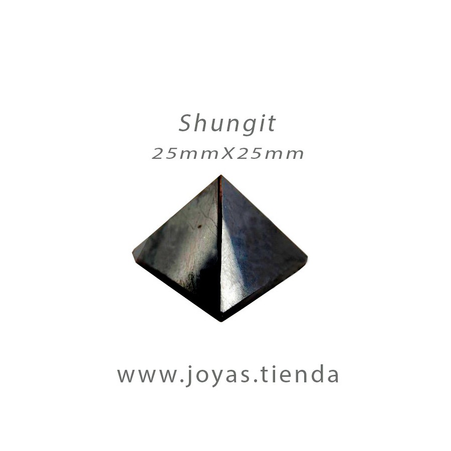 Pirámide de Shungit Brillante 25x25mm