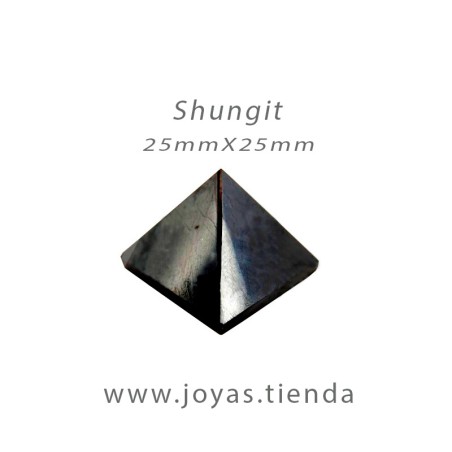Pirámide de Shungit Brillante 25x25mm