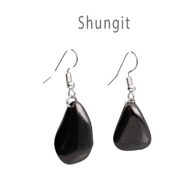 Pendientes Rodados Shungit
