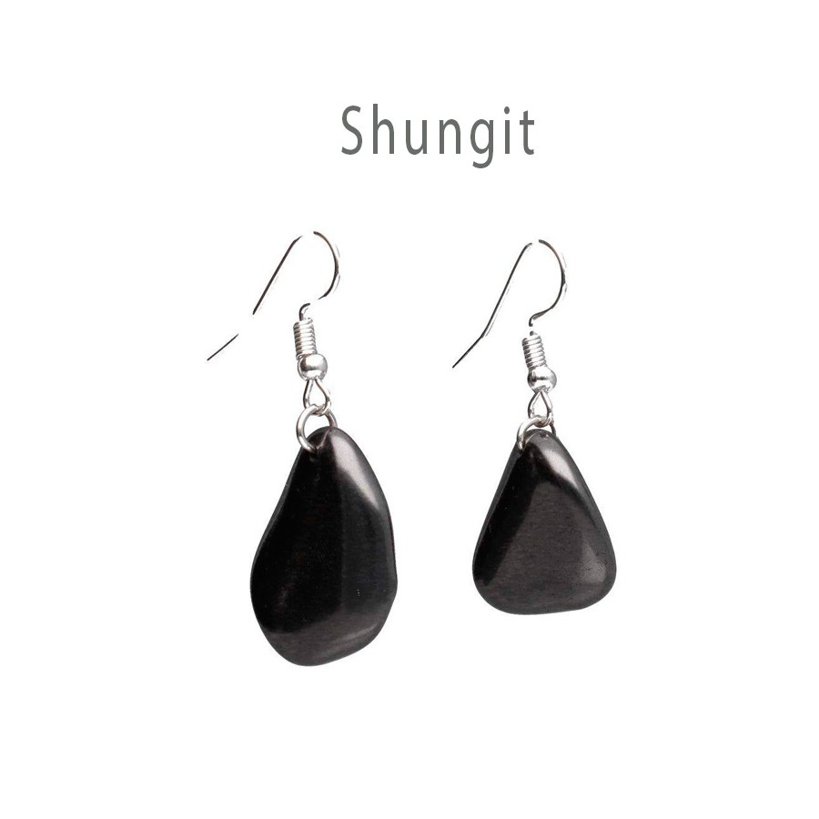 Pendientes Rodados Shungit