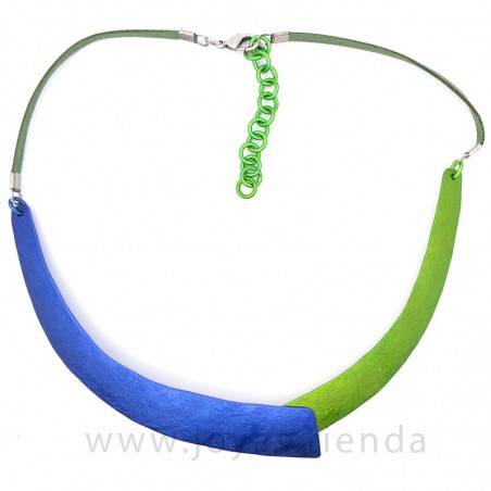 Collar colores azul y verde verde