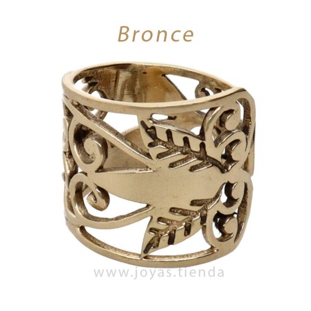 Anillo de Bronce Calado Flor de Loto